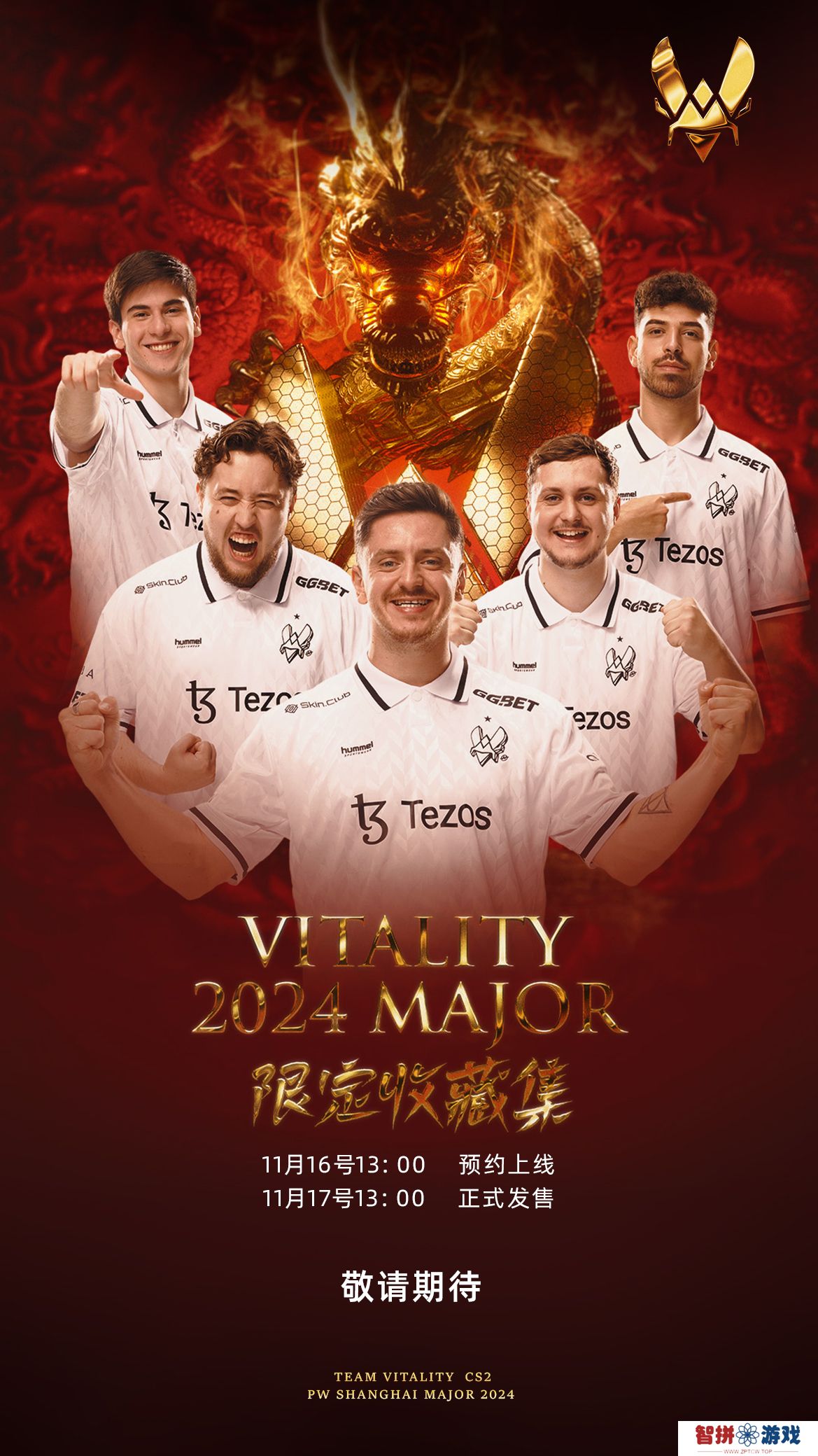 全球电竞战队Vitality将参加完美世界上海Major 2024